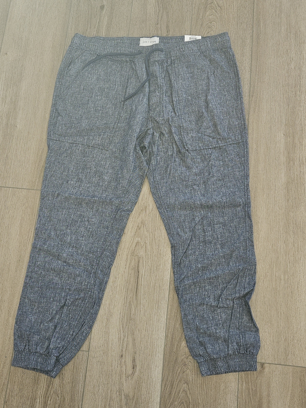 Womens Sun + Stone Navy Solid Jogger Pants XL Regular Drawstring Elastic Waist